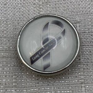 Lung Cancer Ribbon - Snap Button Charm - 18mm/20mm